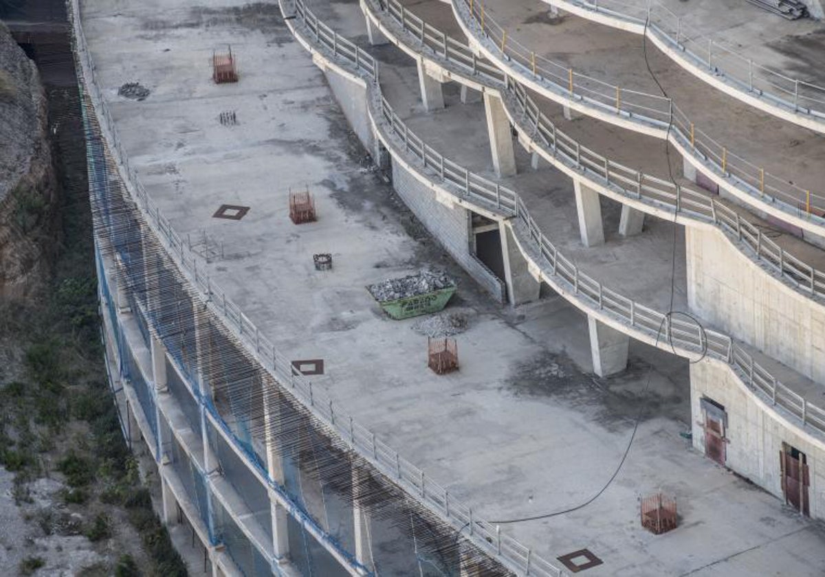 Imagen de archivo de las obras paralizadas del Nuevo Mestalla