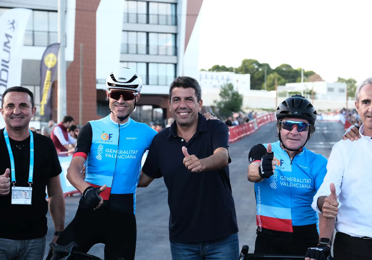 El presidente de la Generalitat Valenciana, Carlos Mazón, asiste a la prueba Critérium Internacional de La Nucia