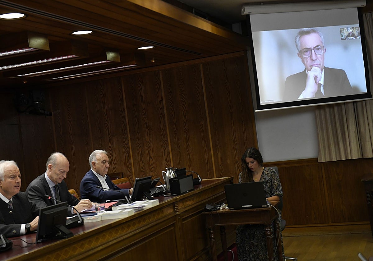 El antiguo director de la Guardia Civil, Leonardo Marcos, comparece por videoconferencia desde EE.UU. en la comisión de investigación sobre el caso Koldo en el Senado