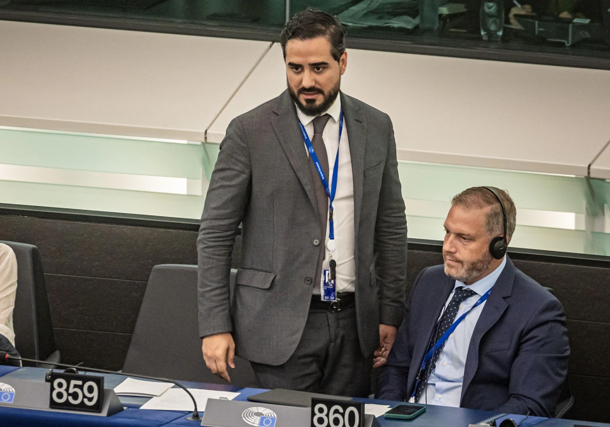 Luis Pérez, alias Alvise, en el Parlamento Europeo