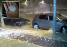 Impresionante tormenta de granizo en El Ejido: pedriscos del tamaño de pelotas de golf