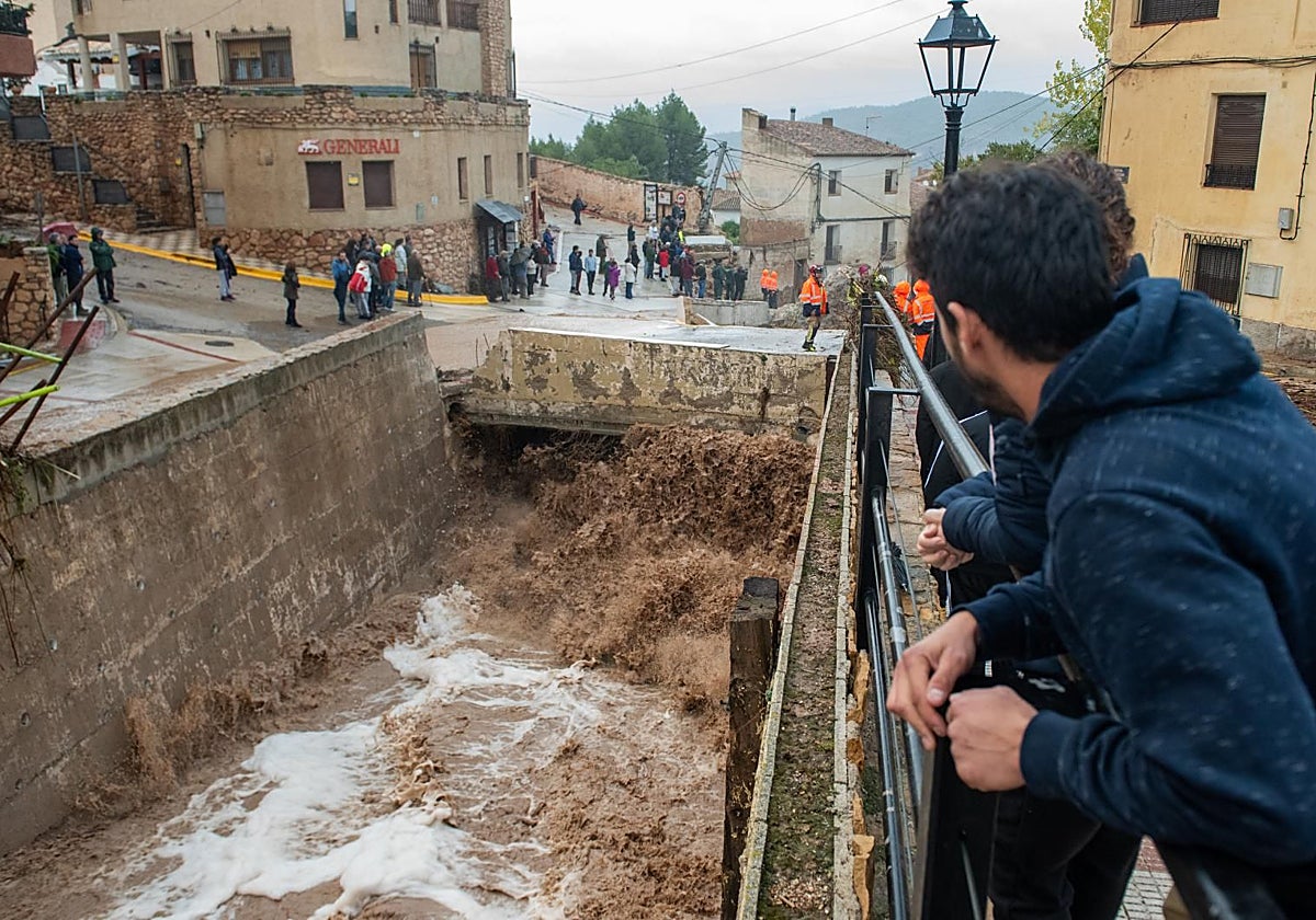 Imagen de la riada en Letur que provocó cuantiosos daños