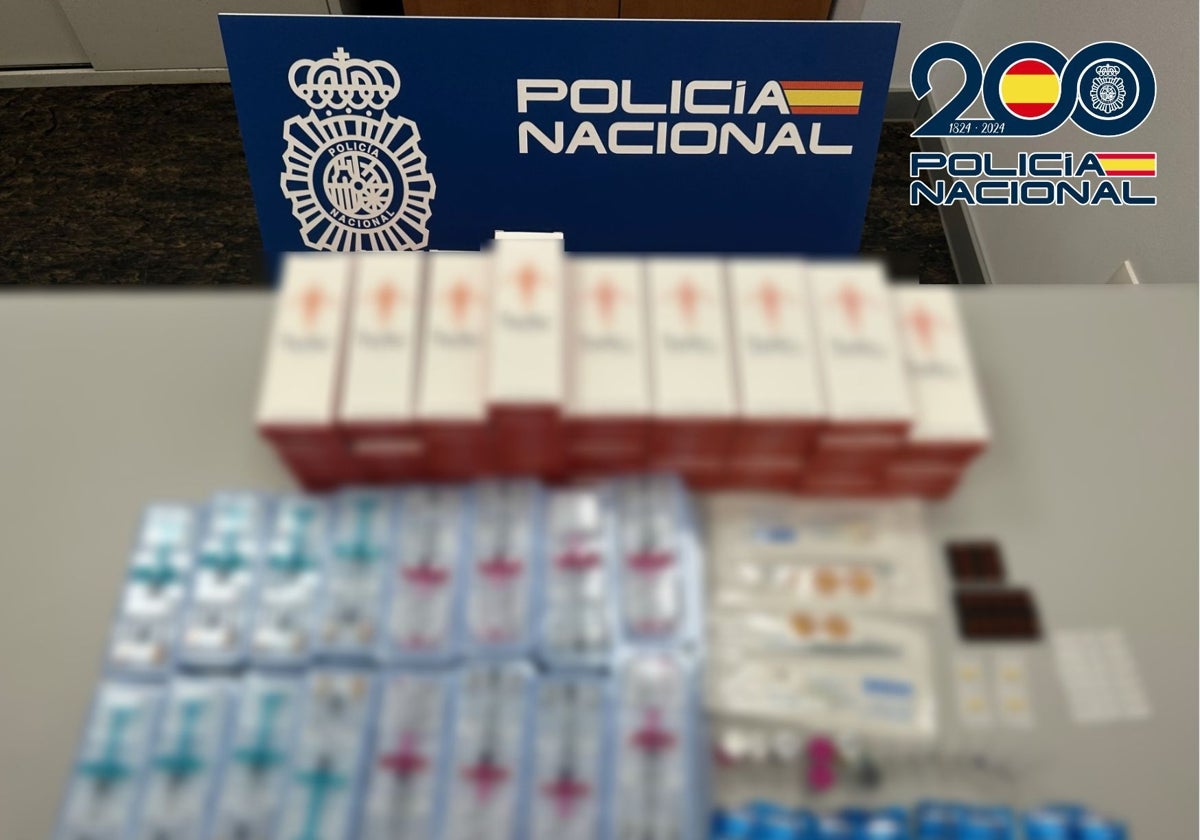 Los viales de botox que la mujer transportaba en su coche, para inyectar a domicilio, sin titulación para ello