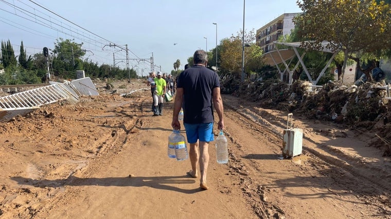 Imagen tomada este jueves en la localidad valenciana de Paiporta