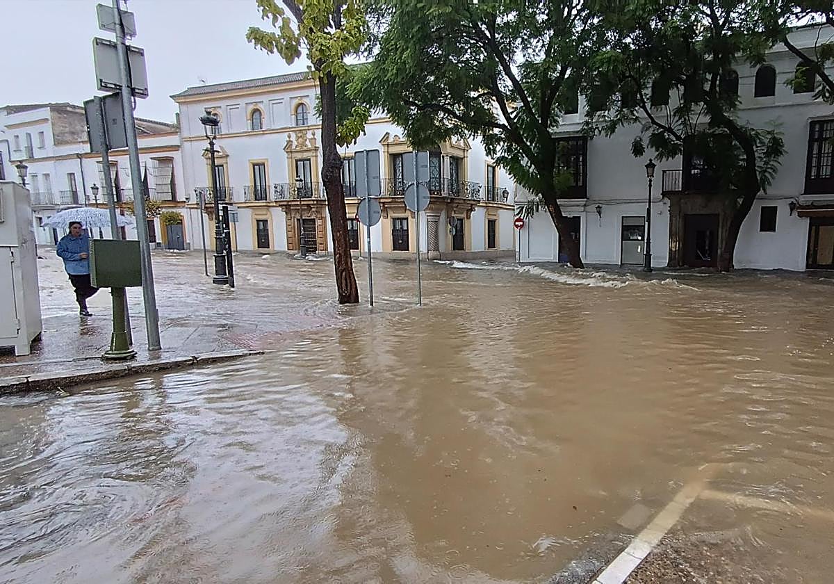 El Casco Antiguo de Jerez, totalmente anegado