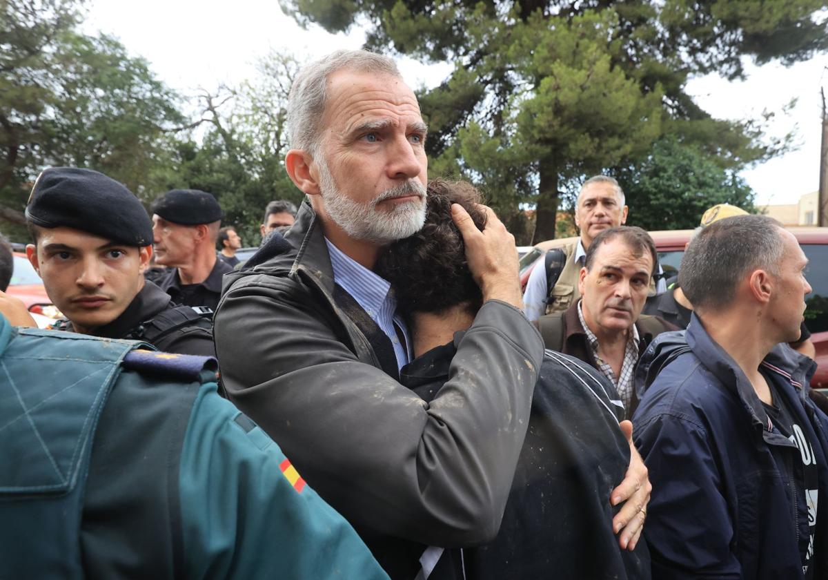 El Rey, en su visita a Paiporta (Valencia) el pasado domingo