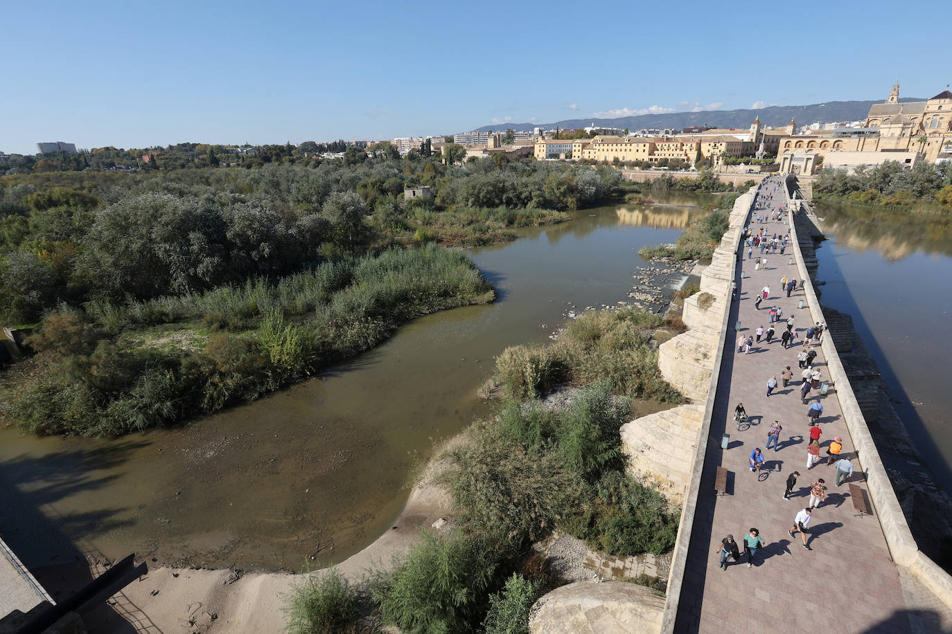 El descuido y la suciedad del Guadalquivir en Córdoba, en imágenes