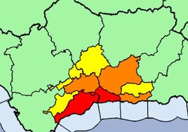 Activada la alerta naranja por riesgo de fuertes lluvias en Granada, la cuenca del Genil y la Costa Tropical