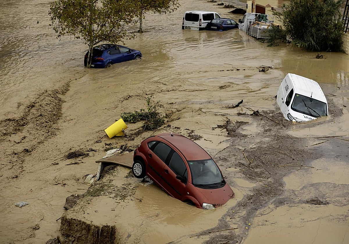 Álora (Málaga) durante el paso de la última DANA