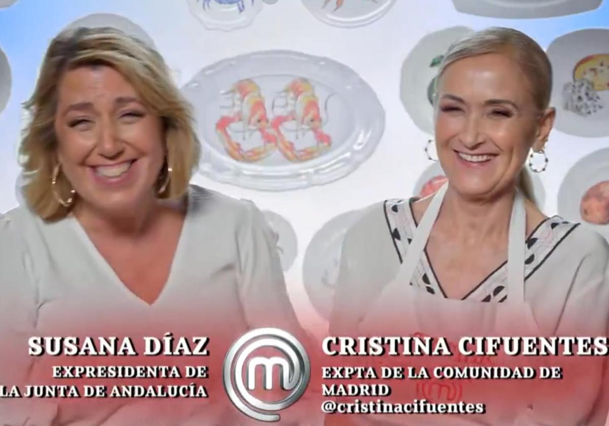 Susana Díaz acudió a MasterChef Celebrity como amiga de Cristina Cifuentes