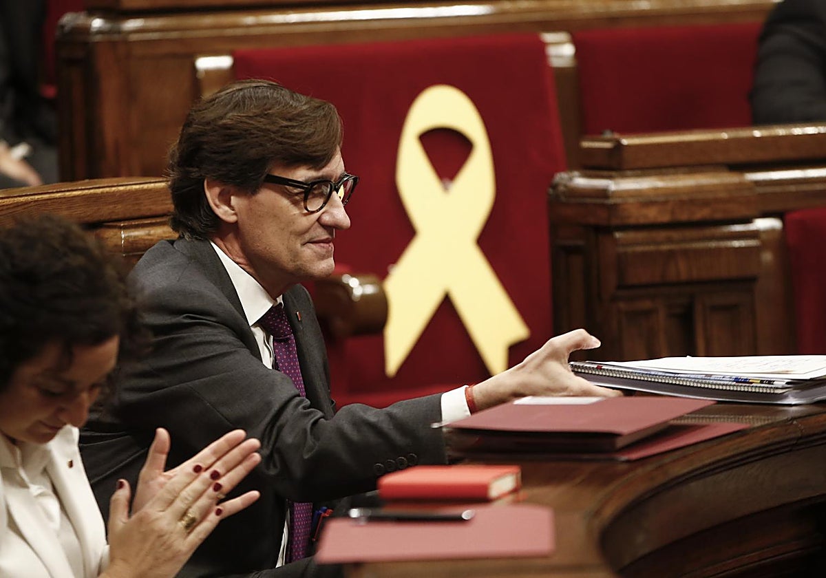 Illa, durante la sesión de control en el Parlament