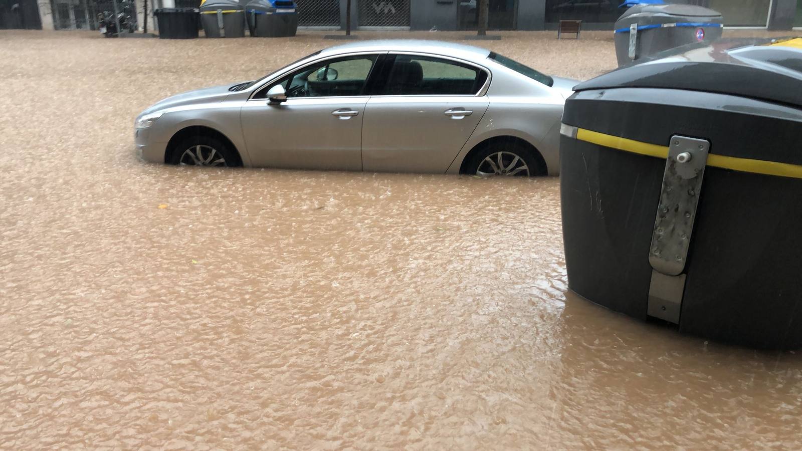 Efectos por las fuertes lluvias en Málaga al paso de una nueva DANA