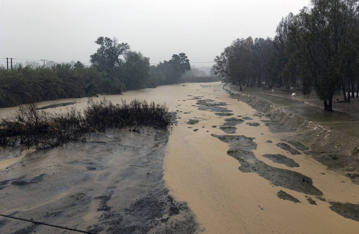 Efectos por las fuertes lluvias en Málaga al paso de una nueva DANA