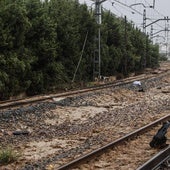 Las lluvias de la nueva DANA obligan a cortar la línea de tren entre Valencia y Barcelona