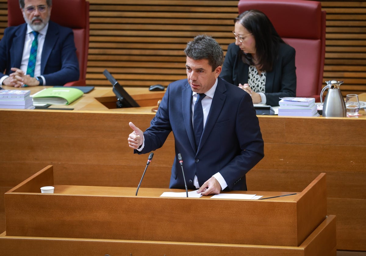 Imagen del presidente de la Generalitat Valenciana, Carlos Mazón