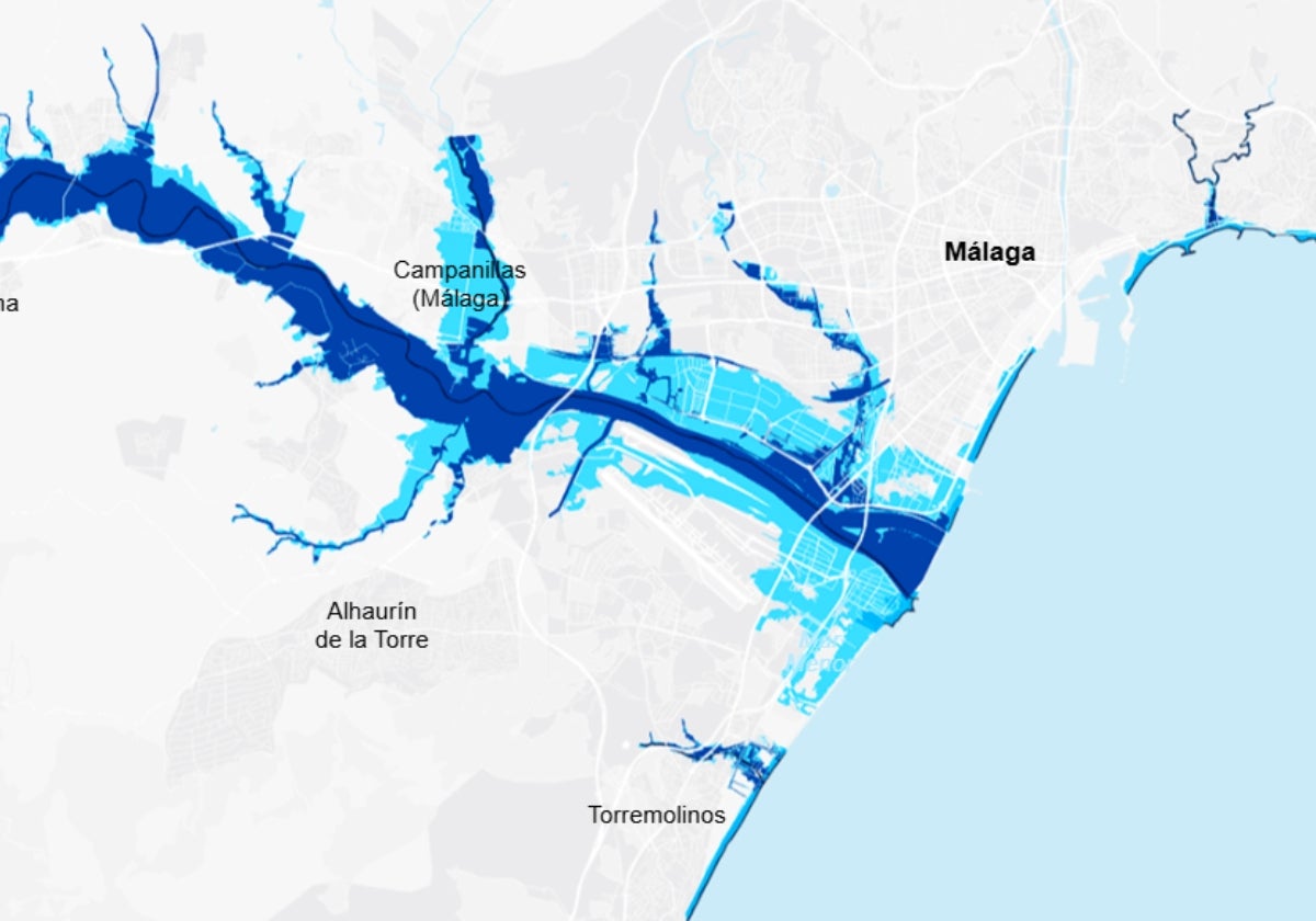 Zonas inundables de Málaga