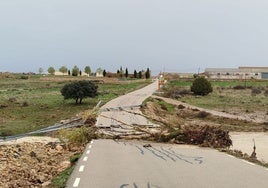 Sigue cortada la GU-418 tras el paso de la DANA por la provincia de Guadalajara