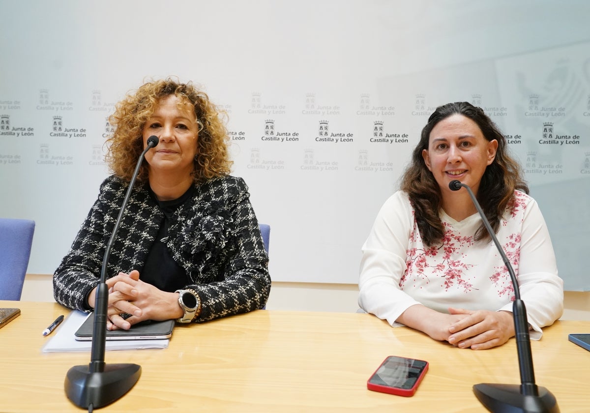 Las directoras generales de Asistencia Sanitaria y de Salud Pública, Silvia Fernández y Sonia Tamames, en la rueda de prensa