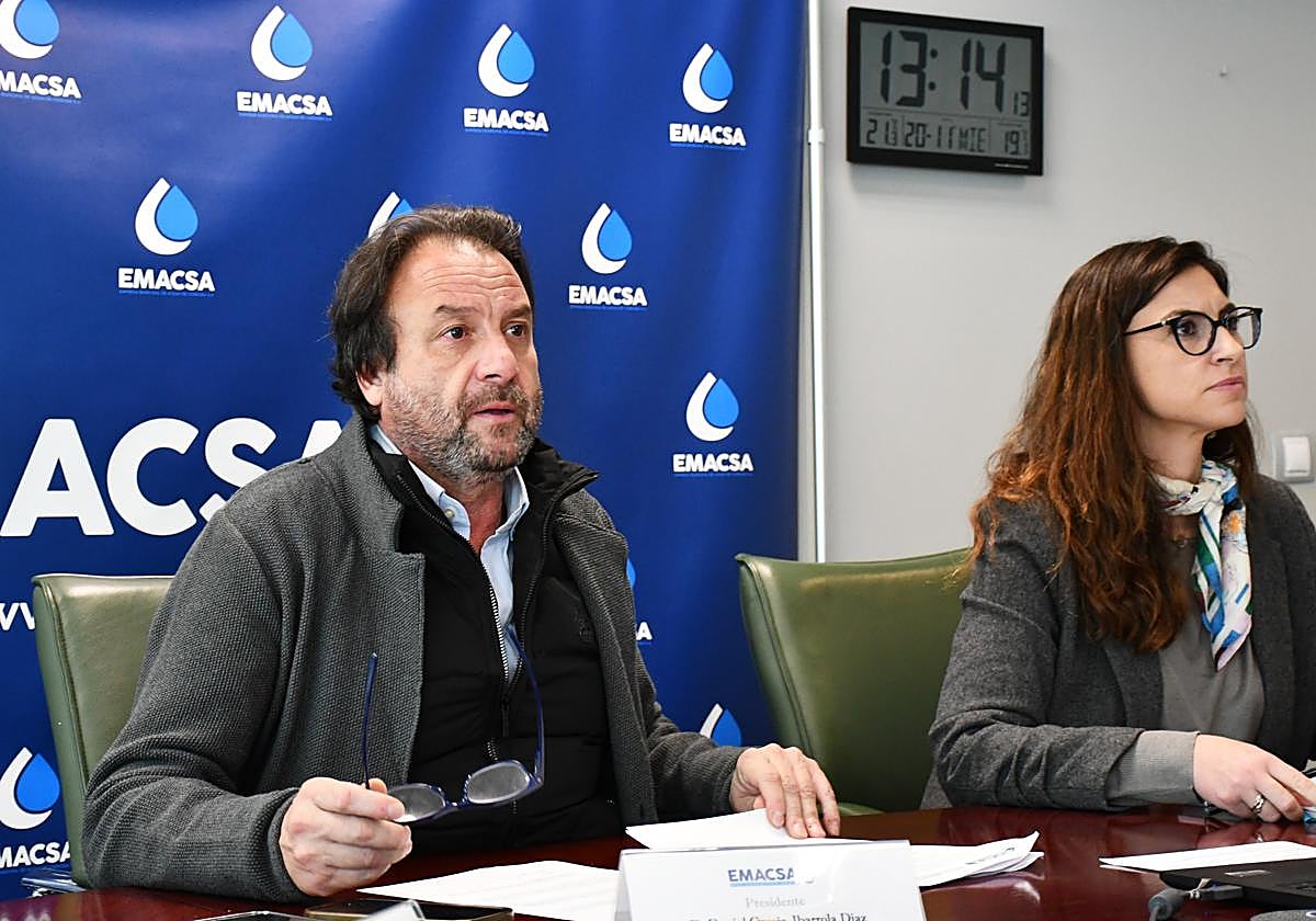 El presidente de Emacsa, el edil Daniel García-Ibarrola, este miércoles durante el consejo de administración