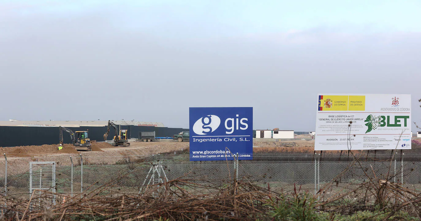 La obra de la Base Logística del Ejército de Tierra en Córdoba, en imágenes