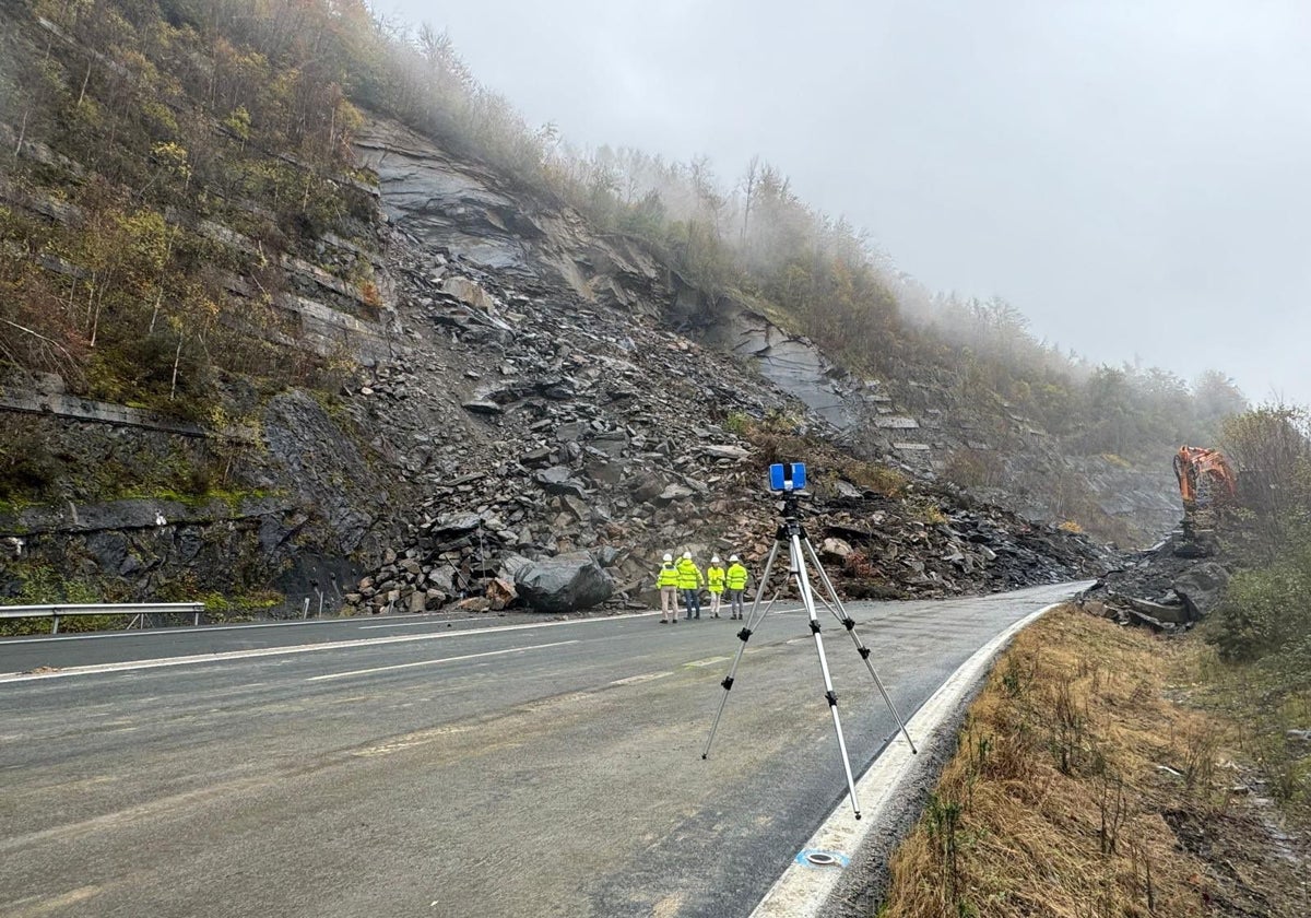 Estado en el que se encuentran las obras en la AP-66 tras el derrumbe