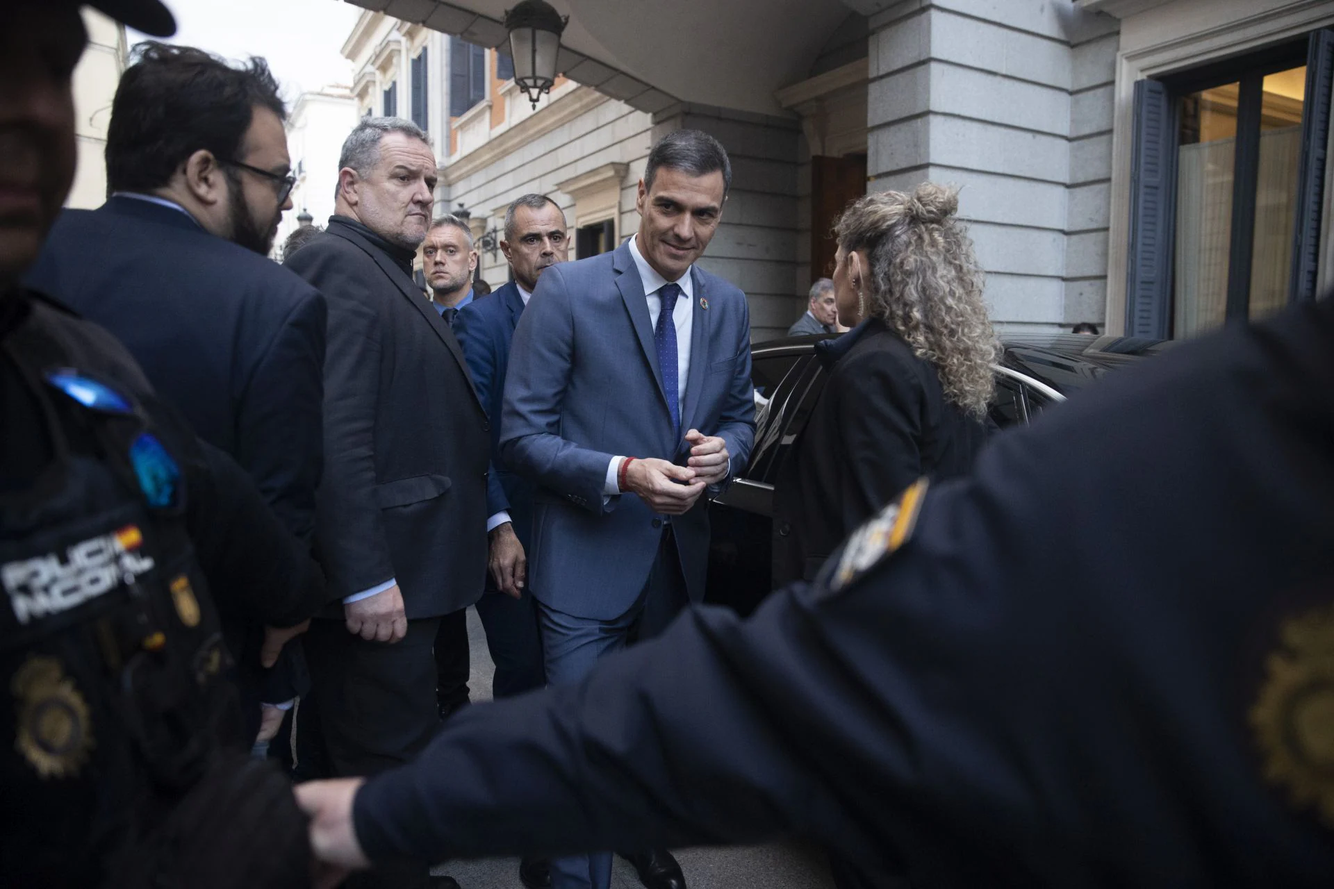 Sánchez, en un momento de su paso por el Congreso este jueves