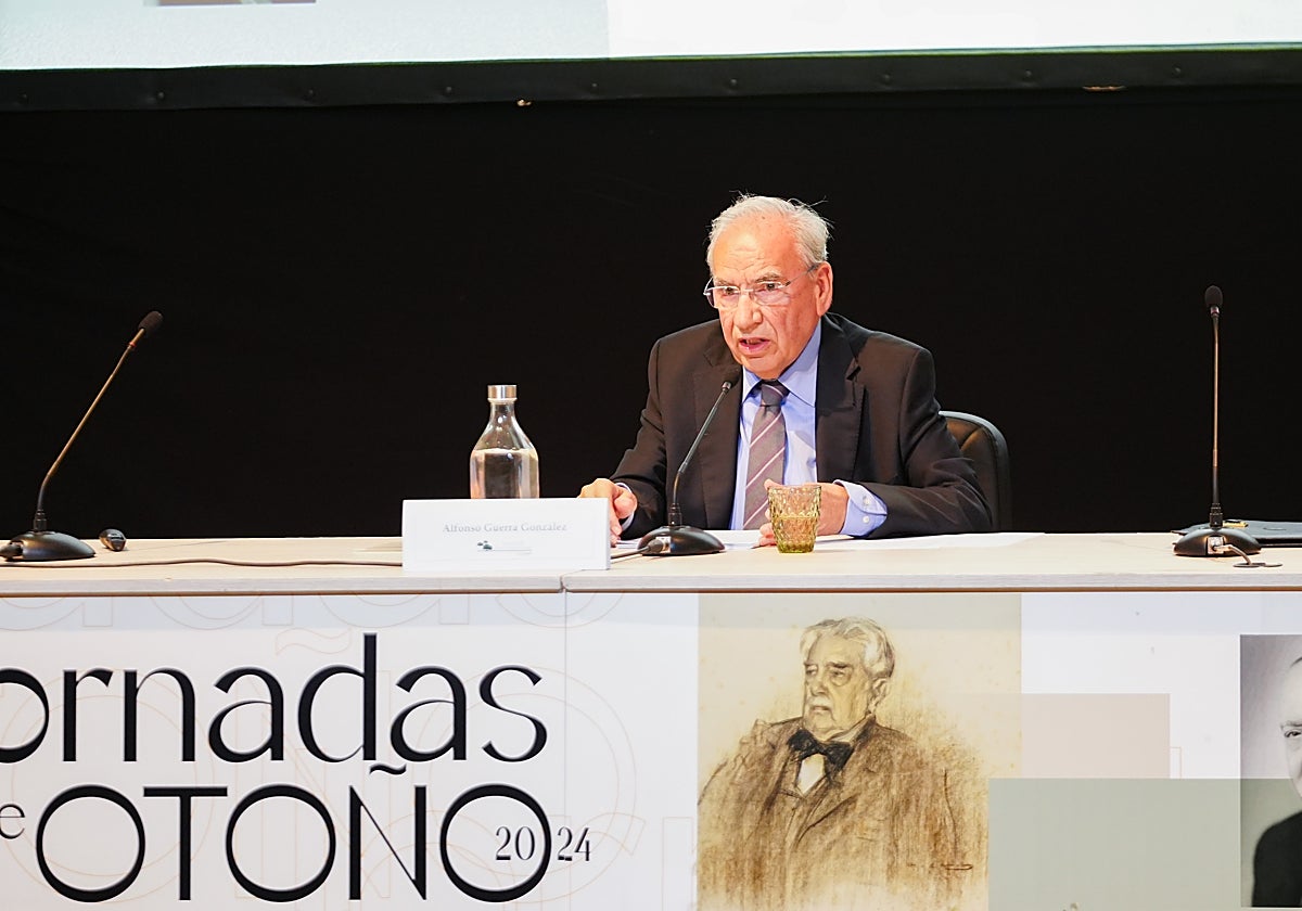 Alfonso Guerra, este jueves en las Jornadas de Otoño