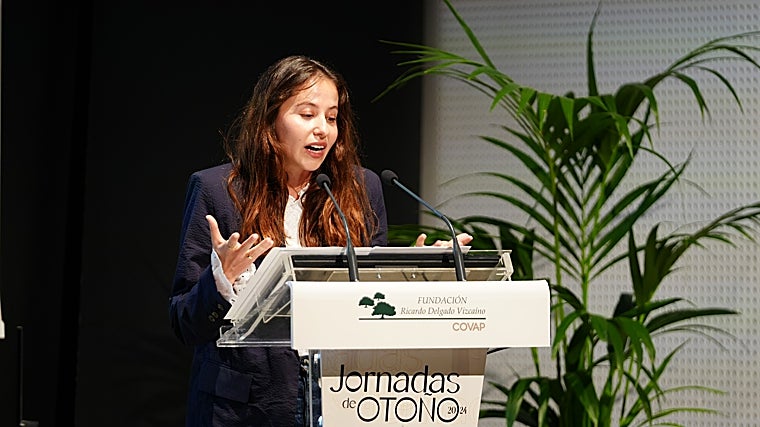 Irene Escolar, durante la jornada