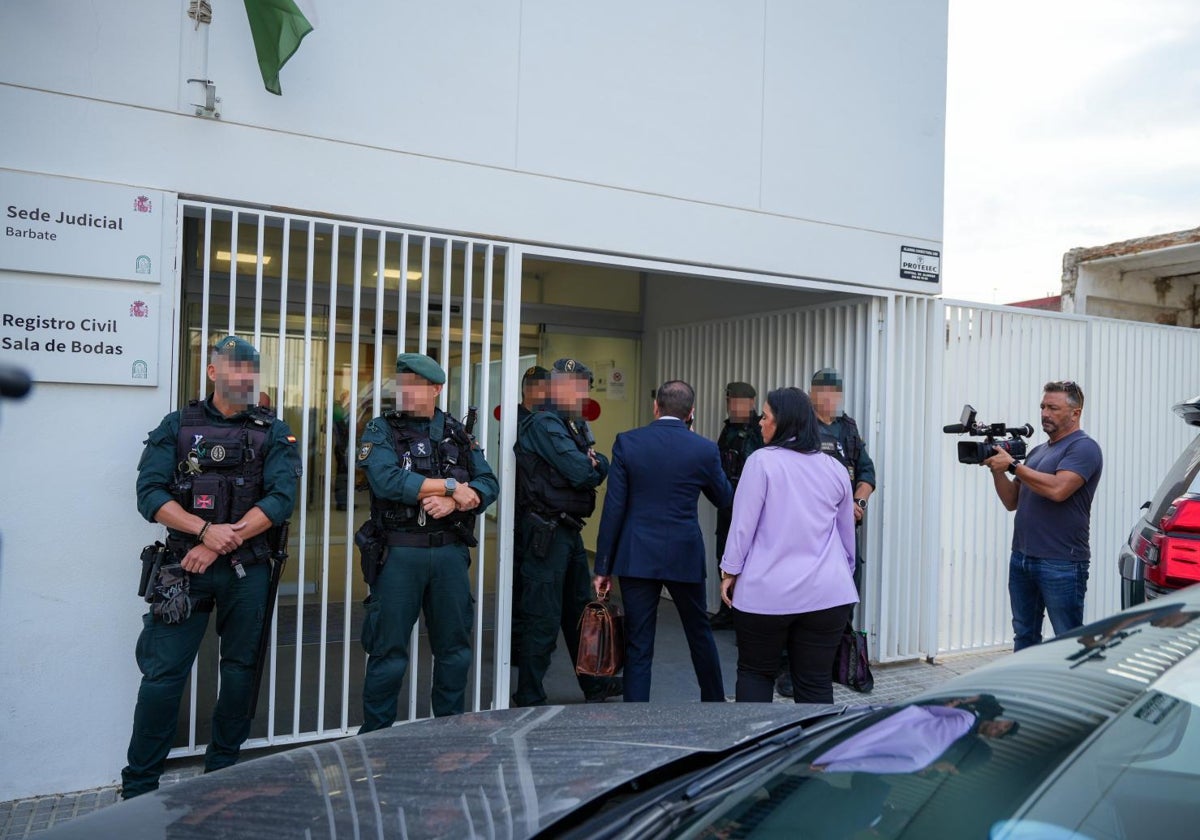 Imagen de los juzgados de Barbate durante la declaración de los acusados