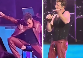 El percance de David Bisbal durante un concierto en Argentina: «Se me ha roto...»