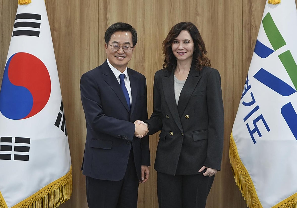 Isabel Díaz Ayuso, el lunes en su tercera jornada durante el viaje institucional a Corea del Sur