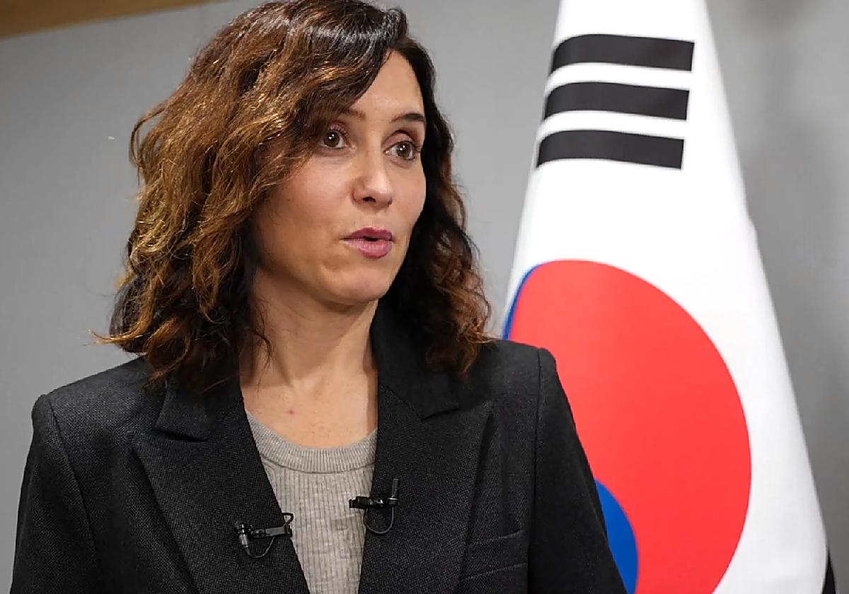 La presidenta de la Comunidad de Madrid, Isabel Díaz Ayuso, desde su viaje oficial a Corea del Sur