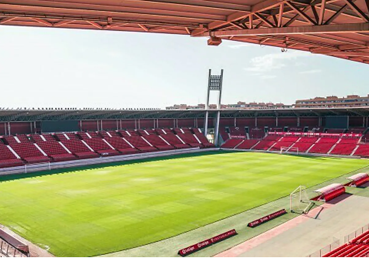 Vista general del UD Almería Stadium, donde juega el Córdoba de Iván Ania