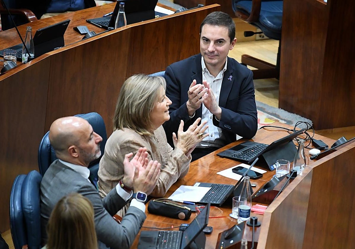 Juan Lobato, en la Asamblea de Madrid