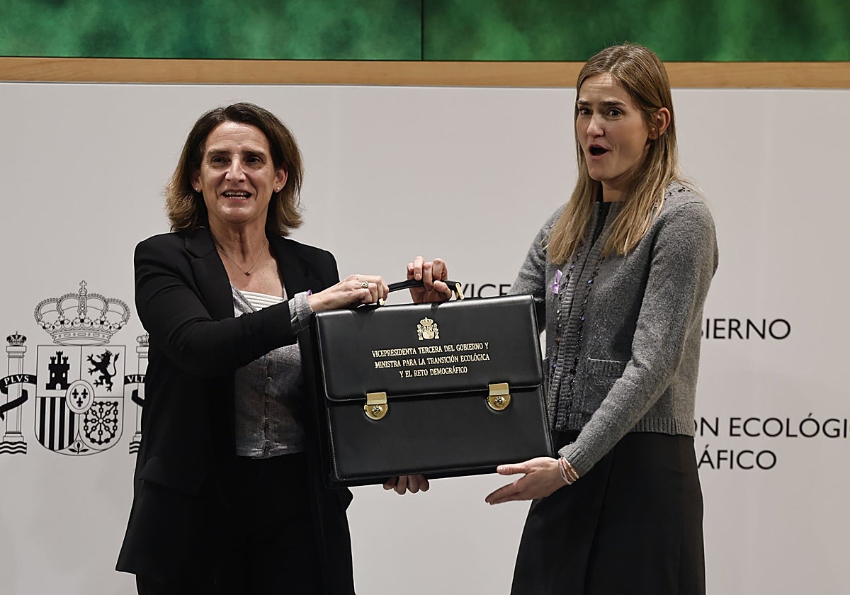 Teresa Ribera traspasa la cartera de Transición Ecológica a Sara Aagesen