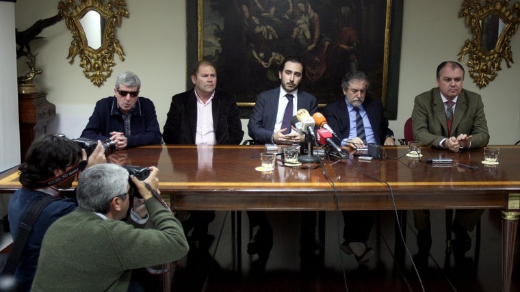 Aldama, en la sede de Prasa en enero de 2011