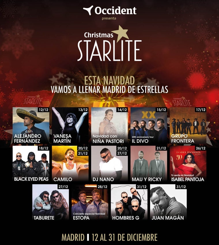 STARLITE Christmas vuelve a Madrid: una cita imprescindible con las estrellas