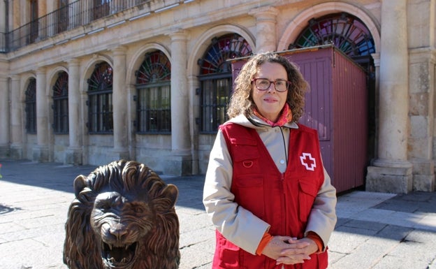 Guadalupe Díez Viñayo, voluntaria de Cruz Roja en León.