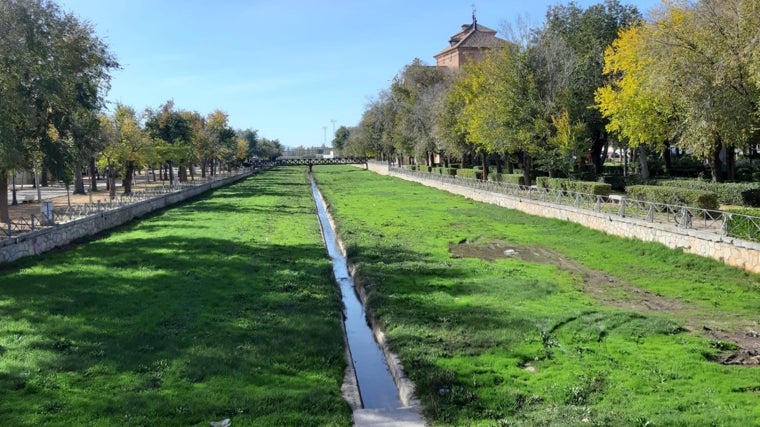 El agua ahora circula por un pequeño canal creado a tal efecto