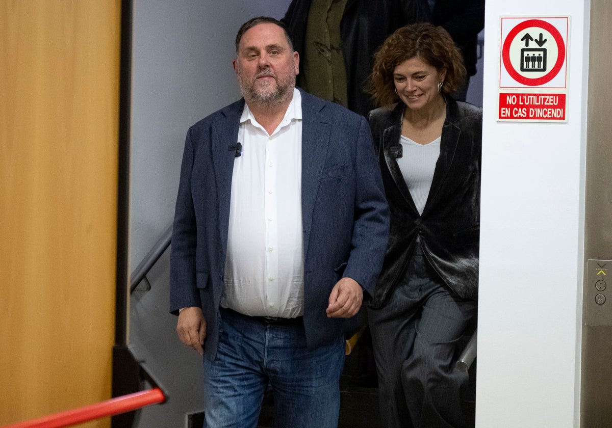 Junqueras, este sábado tras ganar la primera ronda de la votación interna para presidir ERC