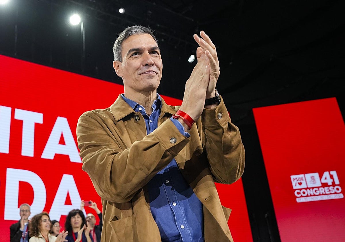 El Presidente del Gobierno, Pedro Sánchez, durante la inauguración del 41º Congreso Federal del PSOE