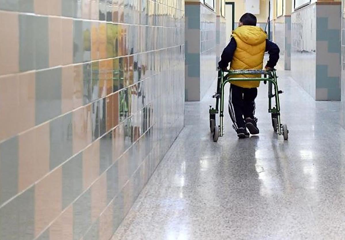 Alumno con discapacidad en un centro de Sevilla