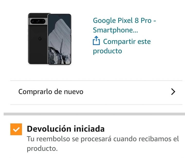 Imagen del pedido del teléfono móvil