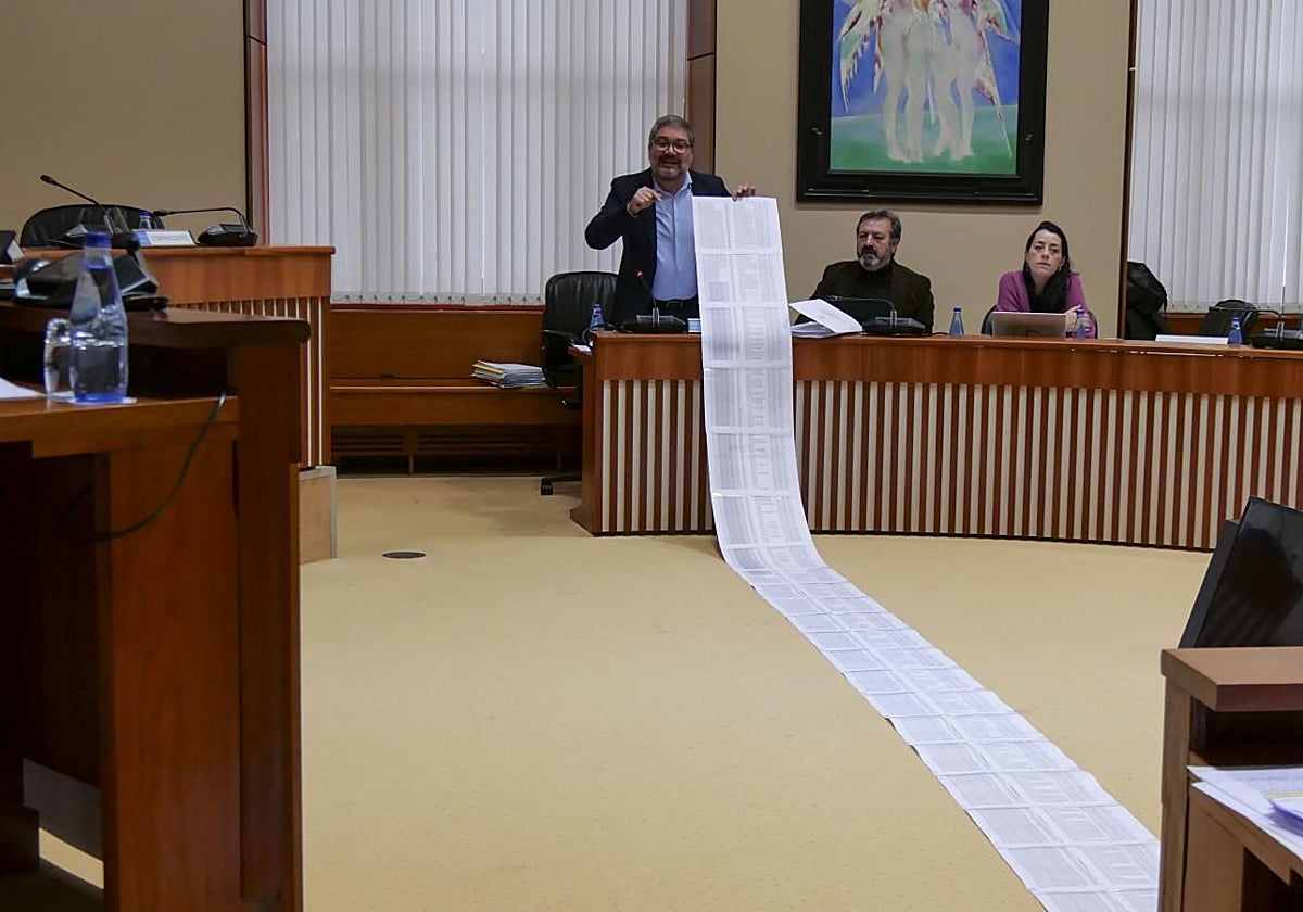 'Performance' del BNG, este jueves, en una comparecencia anterior a la de Rubio en al comisión de investigación