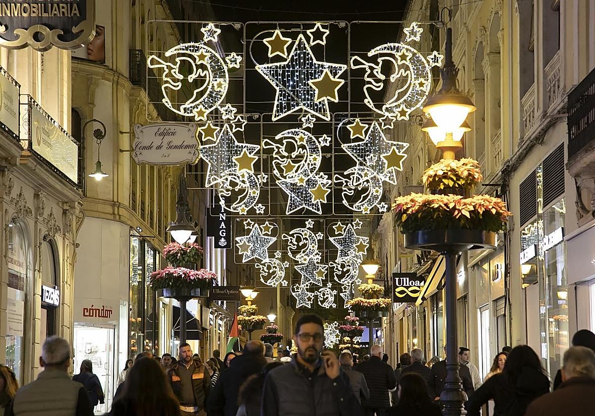 Iluminación en la calle Gondomar.