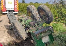 Muere el conductor de un tractor tras volcar y quedar atrapado en Villalpardo (Cuenca)