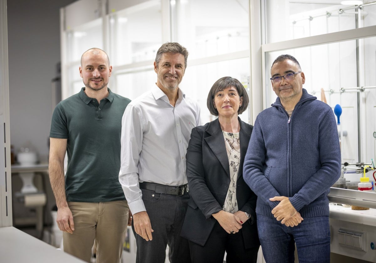 De izquierda a derecha, Jesús Álvarez, Ramon Bosser, Carme Pampín y Raúl Velasco