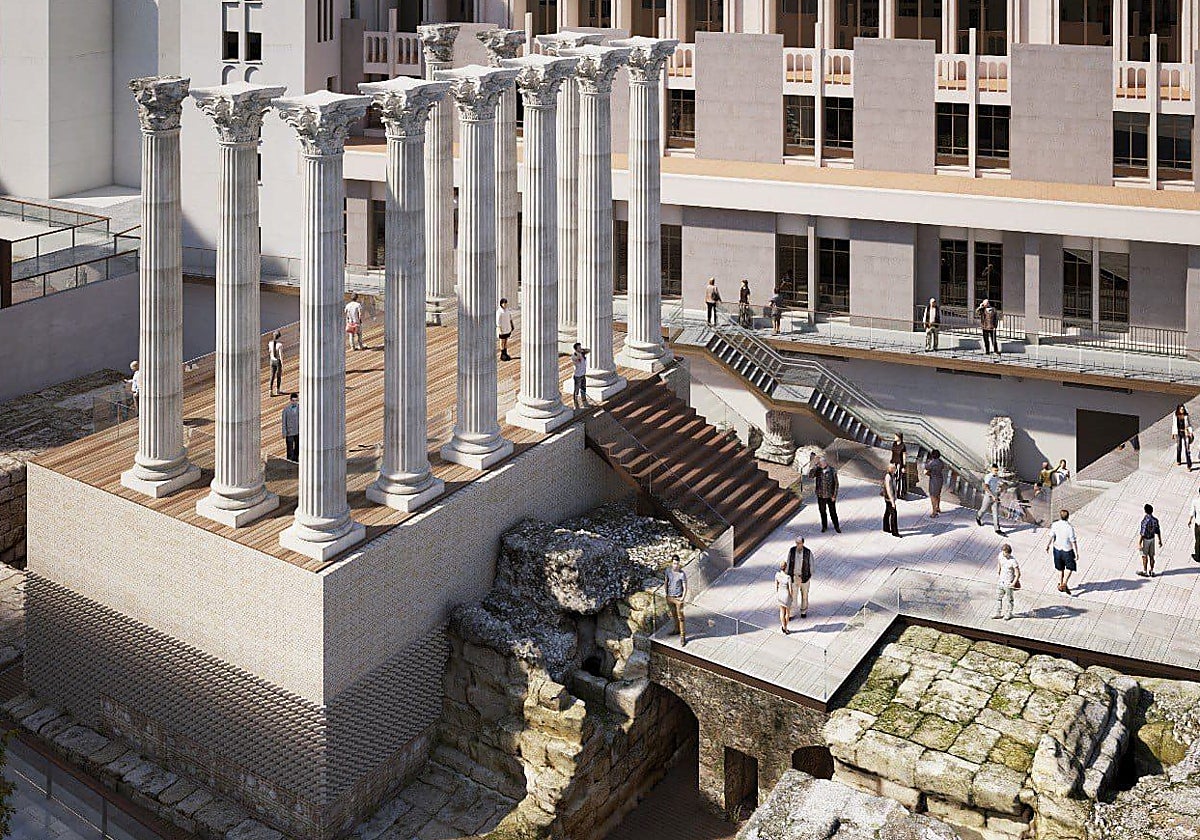 Recreación de cómo quedará el Templo Romano de Córdoba