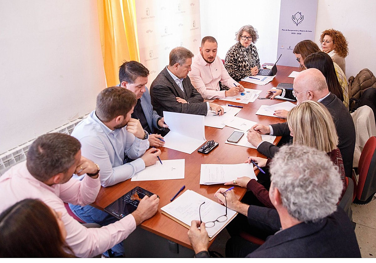 Page ha presidido este lunes la reunión de la Mesa de Coordinación del Plan de Recuperación de Letur