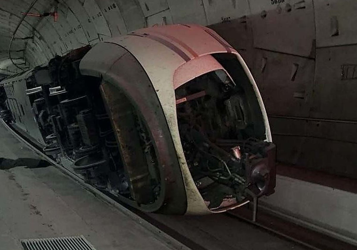Descarrilamiento del tren en el túnel entre Chamartín y Atocha